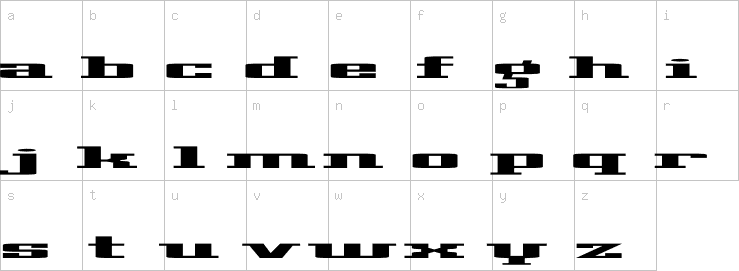Lowercase characters