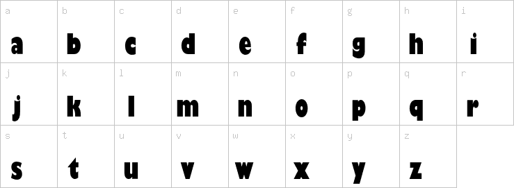 Lowercase characters