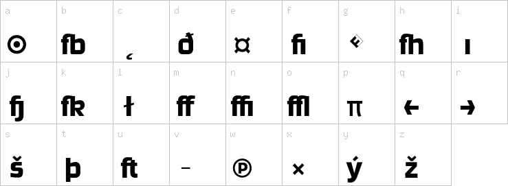 Lowercase characters