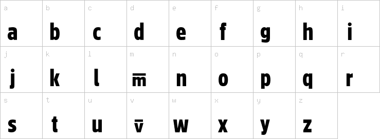 Lowercase characters