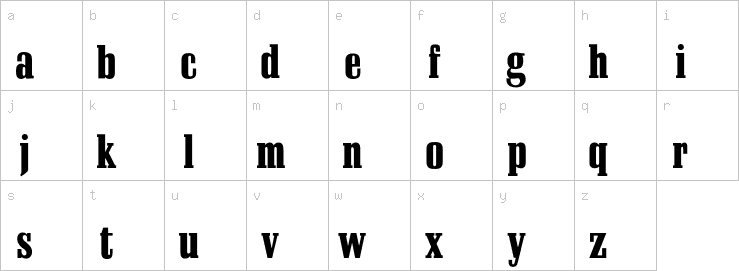 Lowercase characters