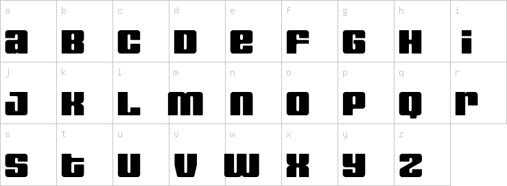 Lowercase characters