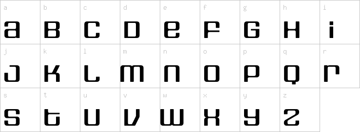 Lowercase characters