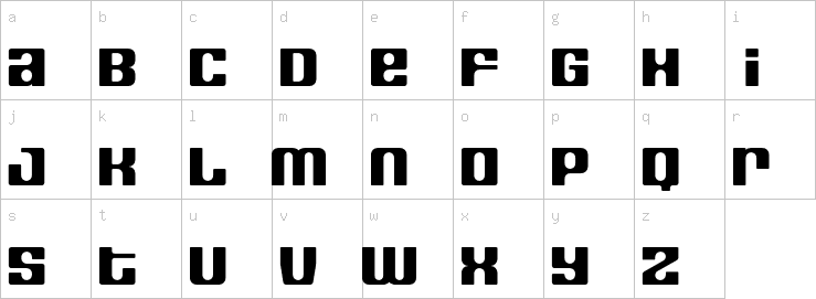 Lowercase characters