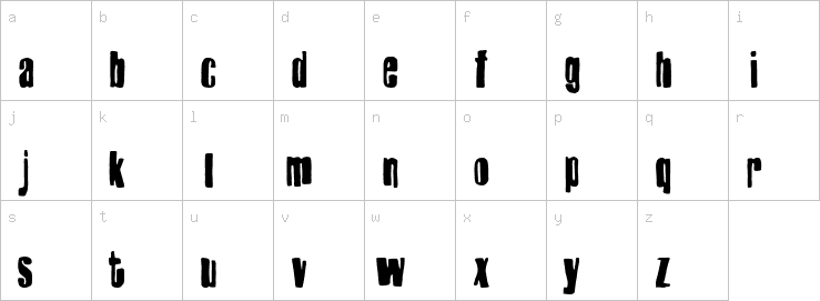 Lowercase characters