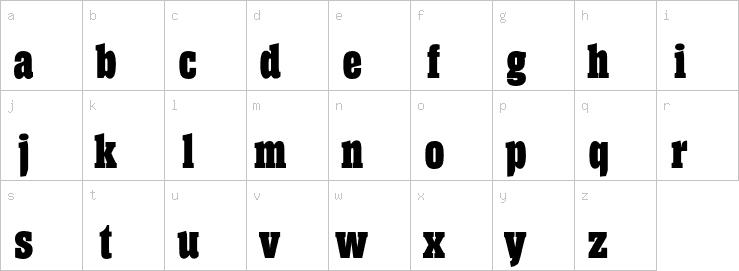 Lowercase characters