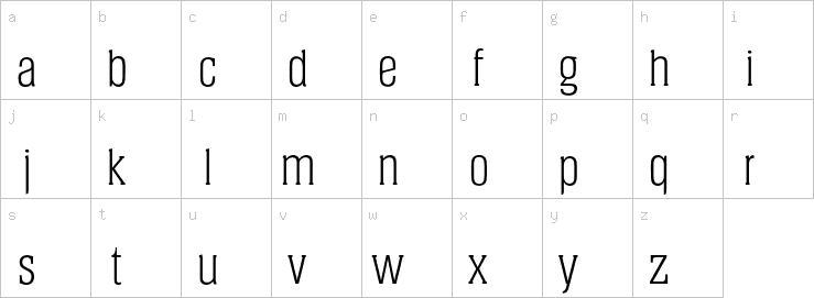 Lowercase characters