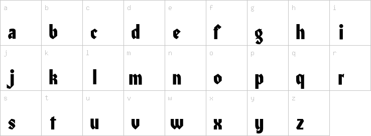 Lowercase characters