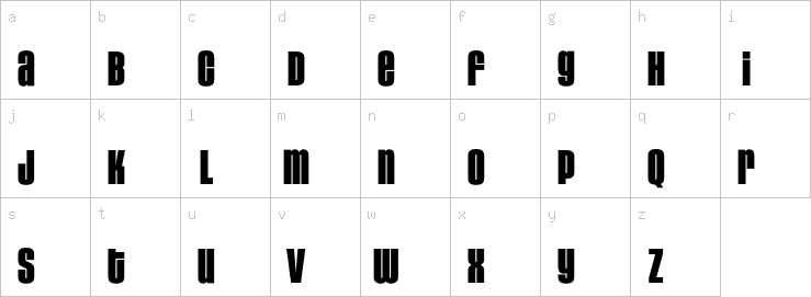 Lowercase characters