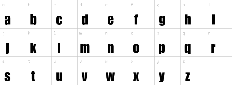 Lowercase characters