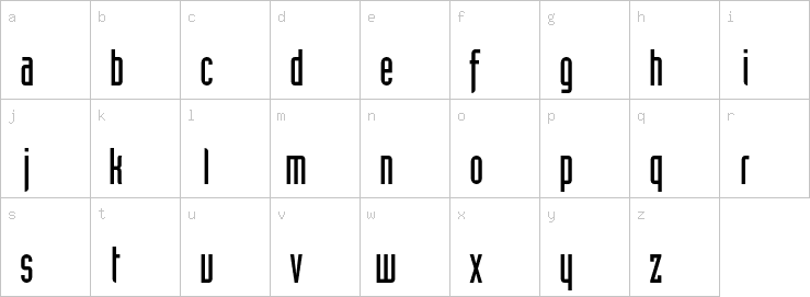 Lowercase characters