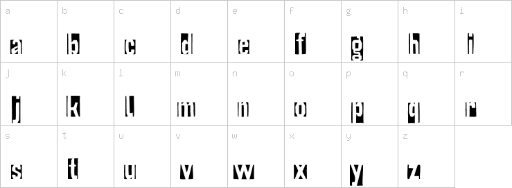 Lowercase characters
