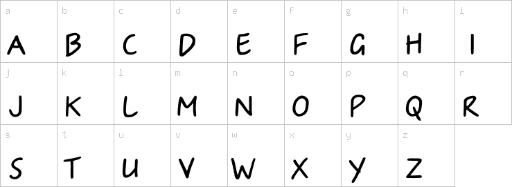 Lowercase characters