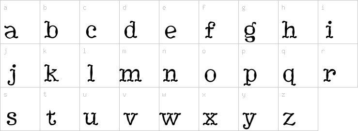 Lowercase characters