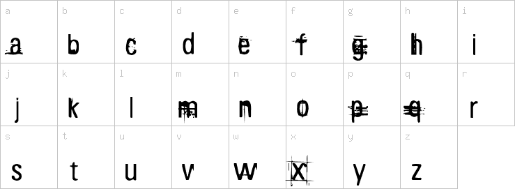 Lowercase characters