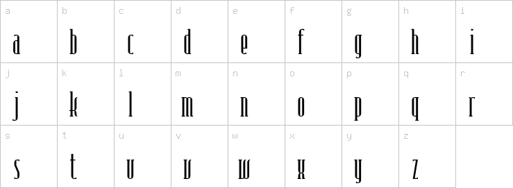 Lowercase characters