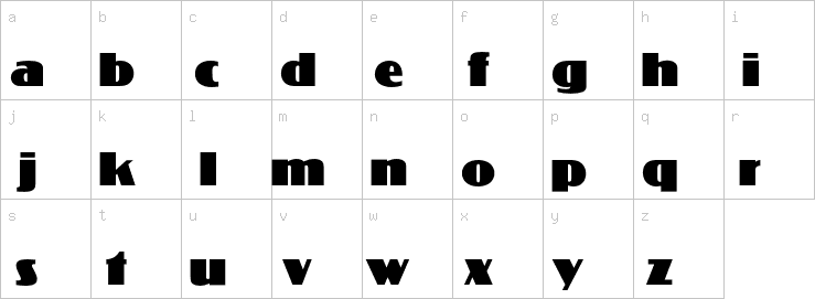 Lowercase characters