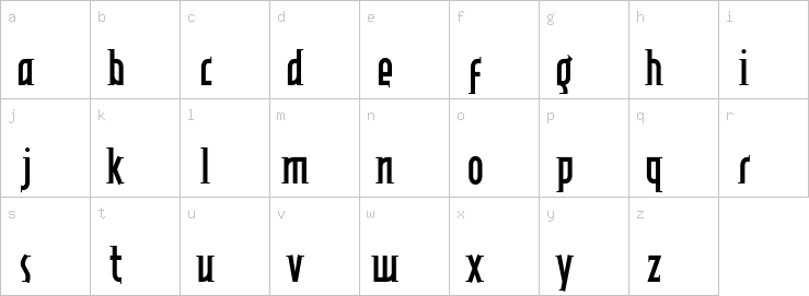 Lowercase characters