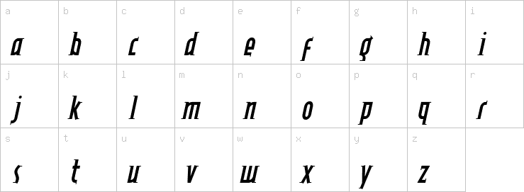 Lowercase characters