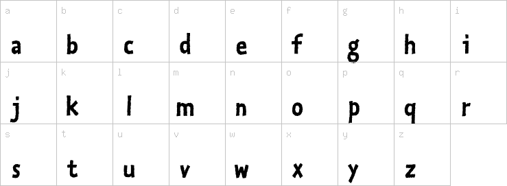 Lowercase characters