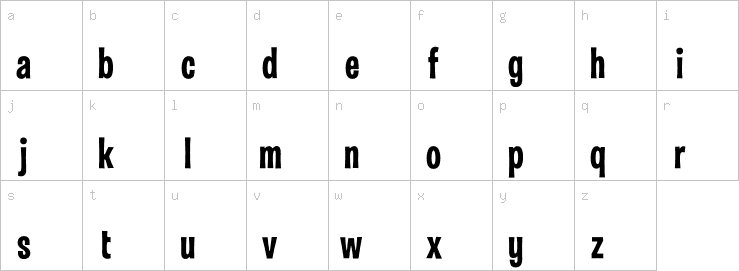 Lowercase characters