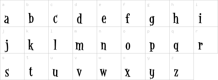 Lowercase characters
