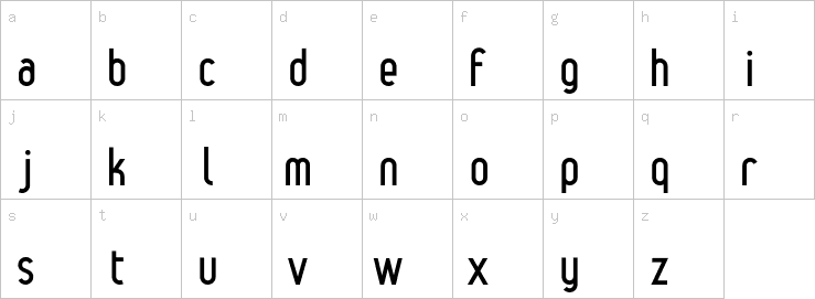 Lowercase characters