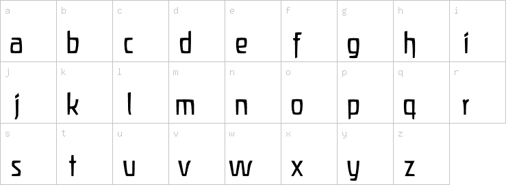 Lowercase characters