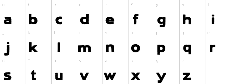 Lowercase characters