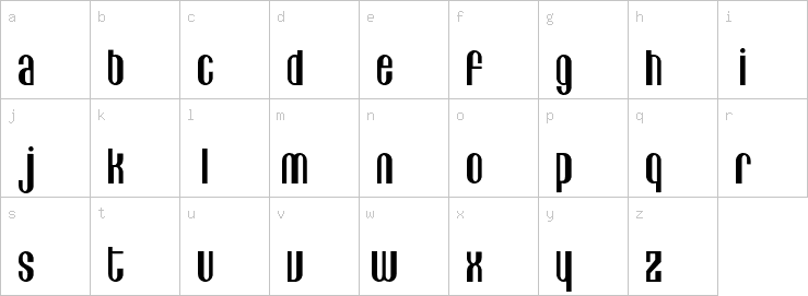 Lowercase characters