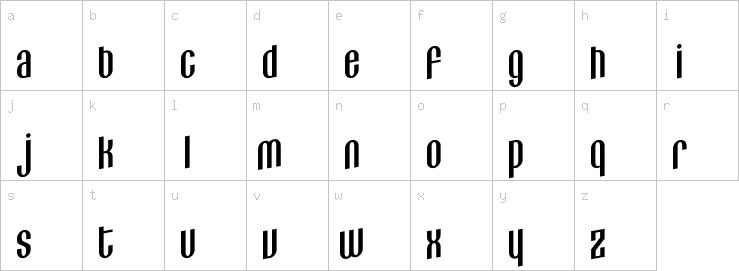 Lowercase characters