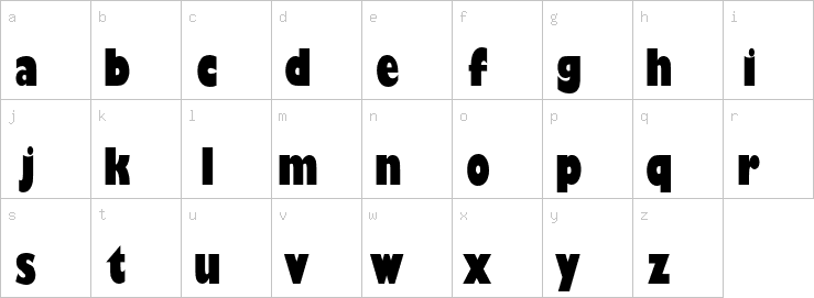 Lowercase characters