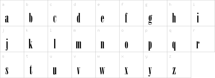 Lowercase characters