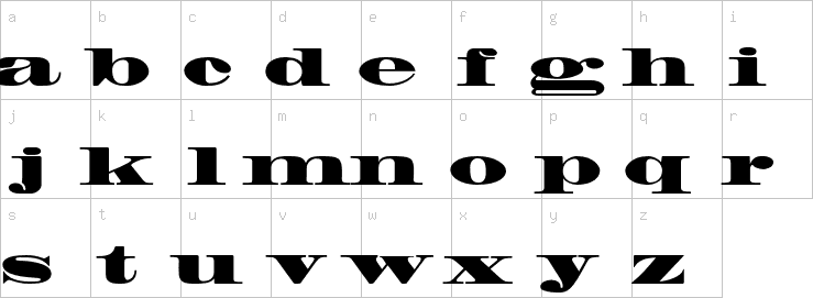 Lowercase characters