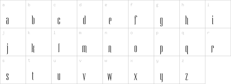 Lowercase characters