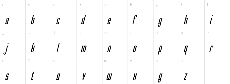 Lowercase characters