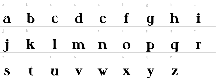 Lowercase characters