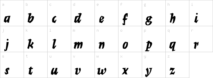 Lowercase characters