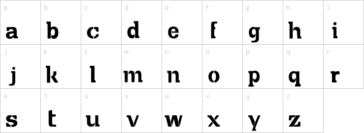 Lowercase characters