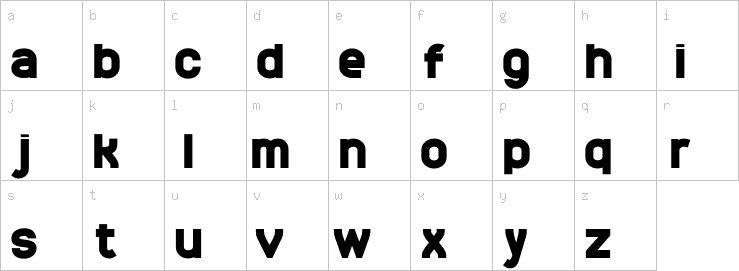 Lowercase characters