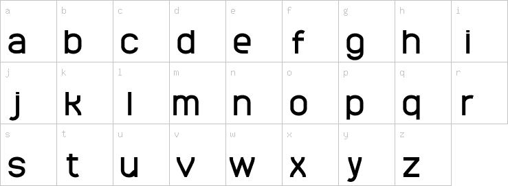 Lowercase characters