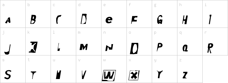 Lowercase characters