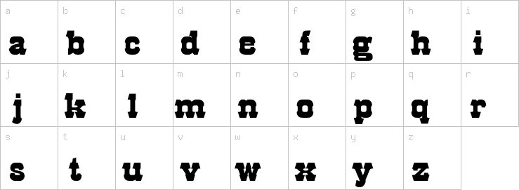 Lowercase characters