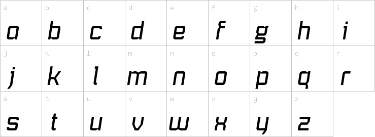 Lowercase characters