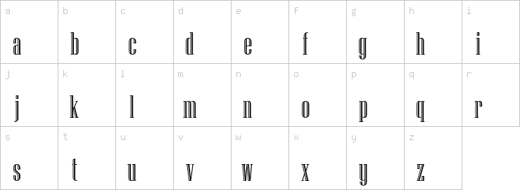 Lowercase characters