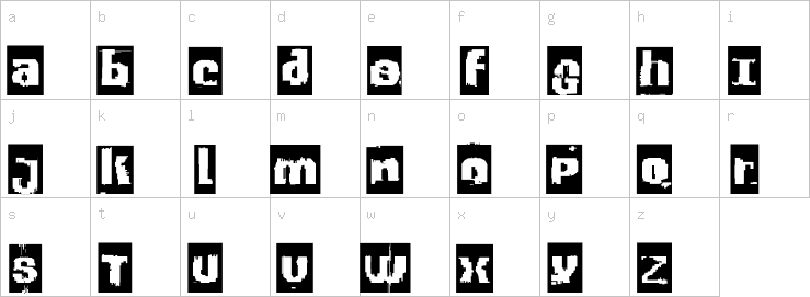 Lowercase characters