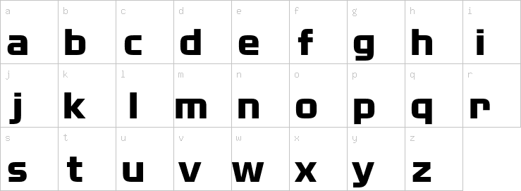 Lowercase characters
