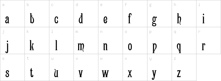 Lowercase characters