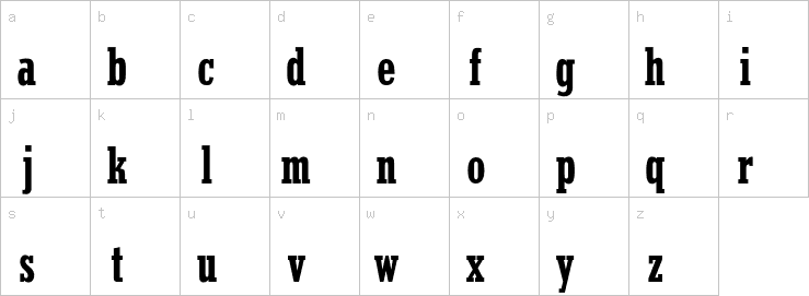 Lowercase characters