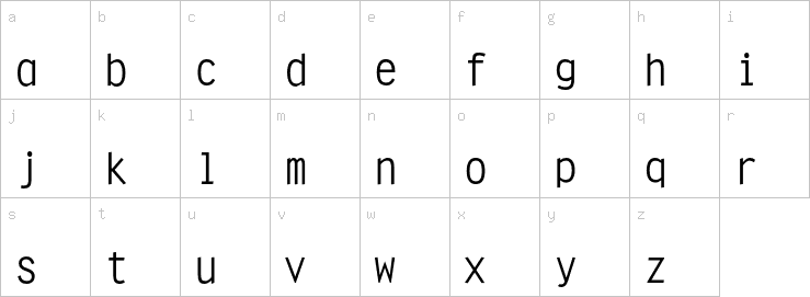 Lowercase characters